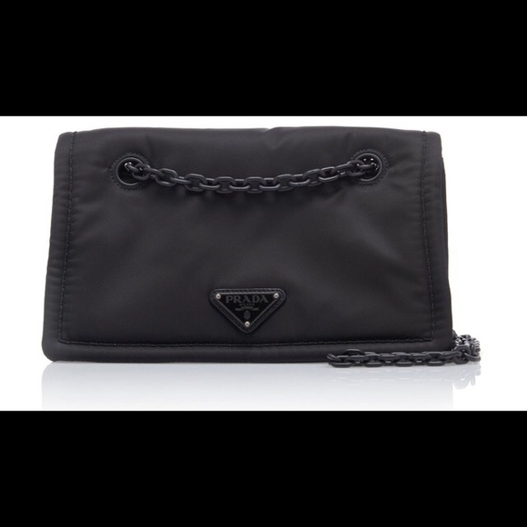 Excellent condition PRADA Black Nylon Crossbody Chain Bag used for 1 hour - Picture 1 of 8
